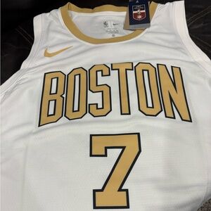 NBA White and Gold City Edition Jersey Boston Celtics